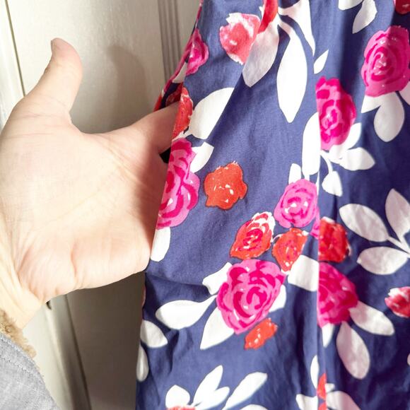 ModCloth High Waisted A-Line Rose Print Floral Skirt Size 1X Office Cute Garden - Picture 3 of 11